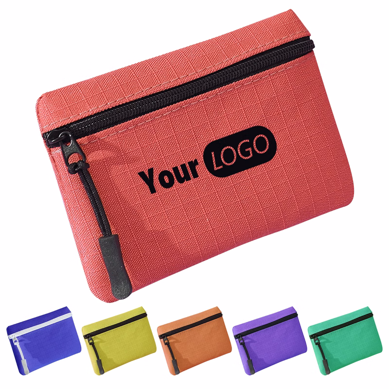 Oxford Durable And Customizable Mini Zipper Coin Purse For Everyday Use