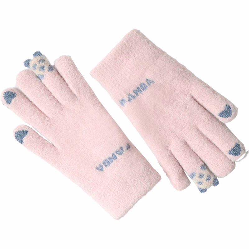 Adult Female Gloves w/ Animal Jacquard Finger