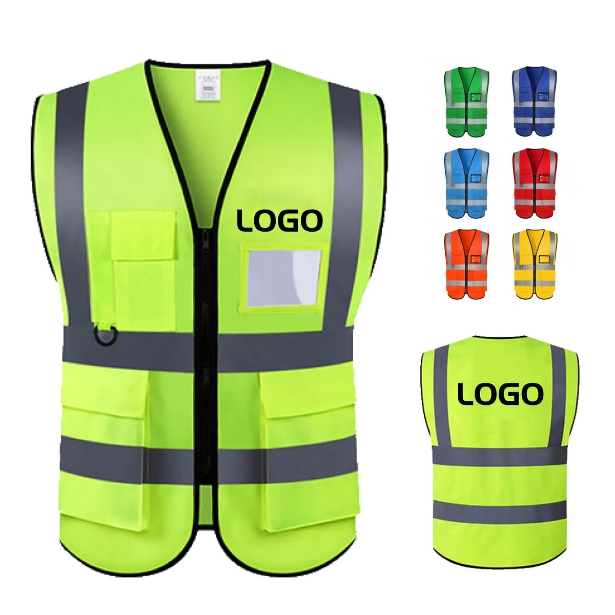 Traffic Construction Work Reflective Vest With ID Holder 1