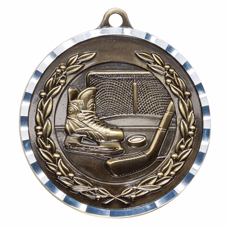 2" Hockey Diamond Cut Medal