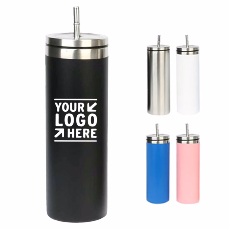 20 OZ Stainless Steel Bottle With Straw