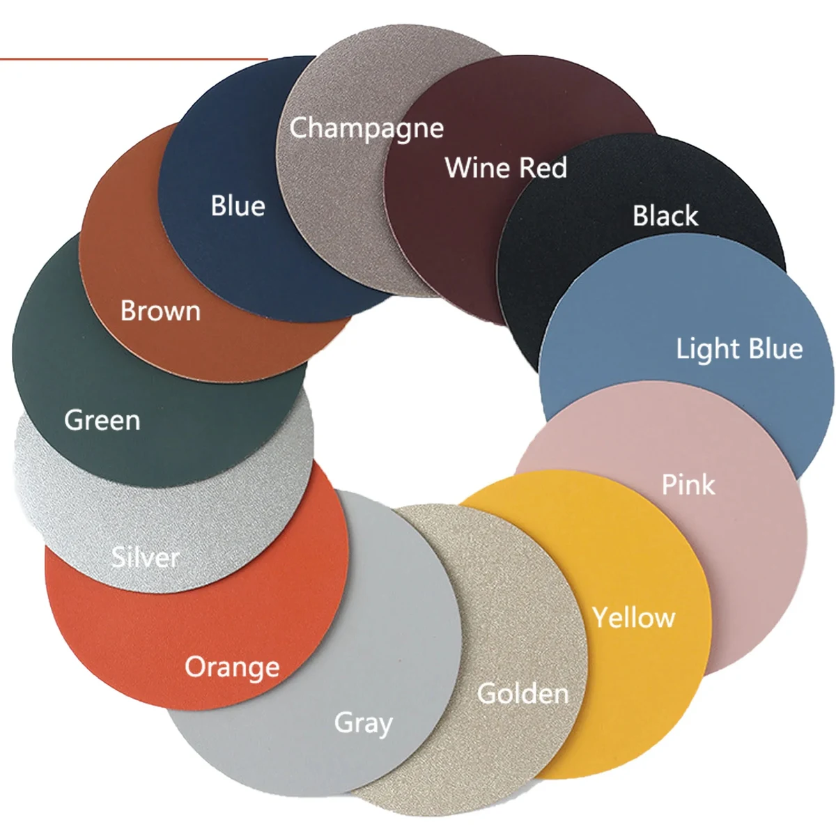 Custom Leather Coasters Round Diameter 3 7/8 Embosse 1