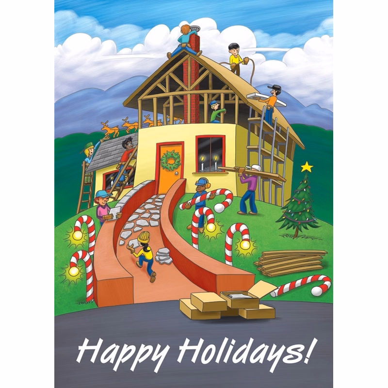 Building Holiday Joy Contractor Cards