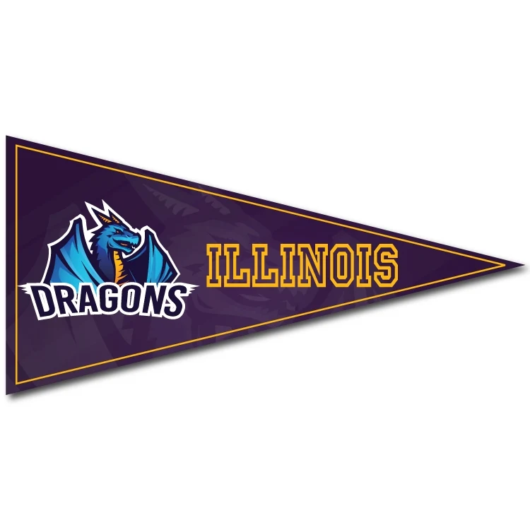 Outdoor Vehicle Full Color Magnet Booster Pennant Shape 1
