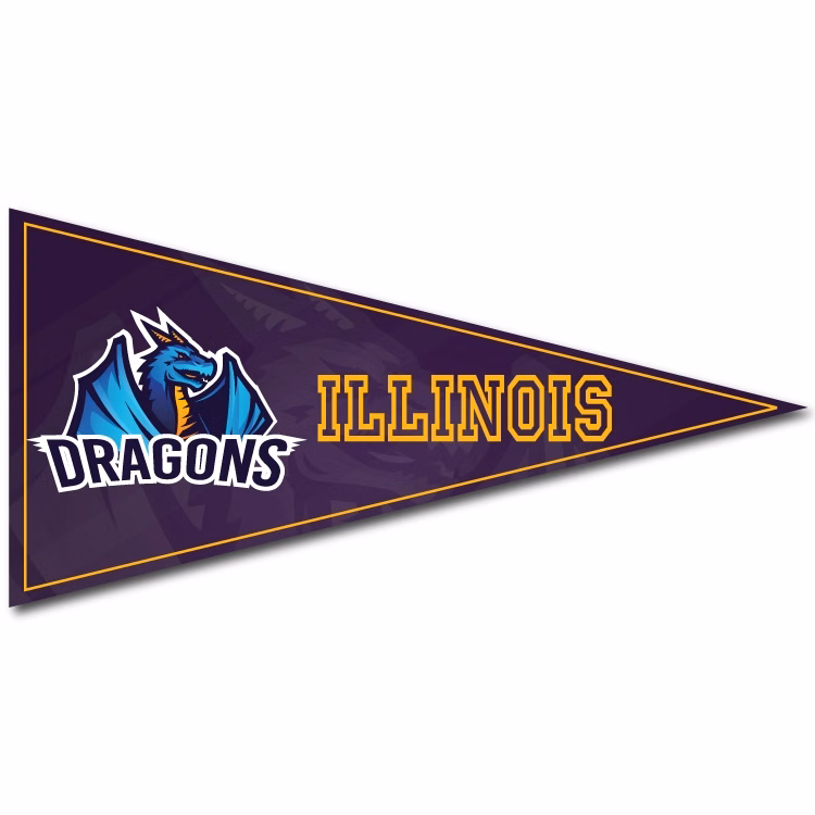 Outdoor Vehicle Full Color Magnet Booster Pennant Shape