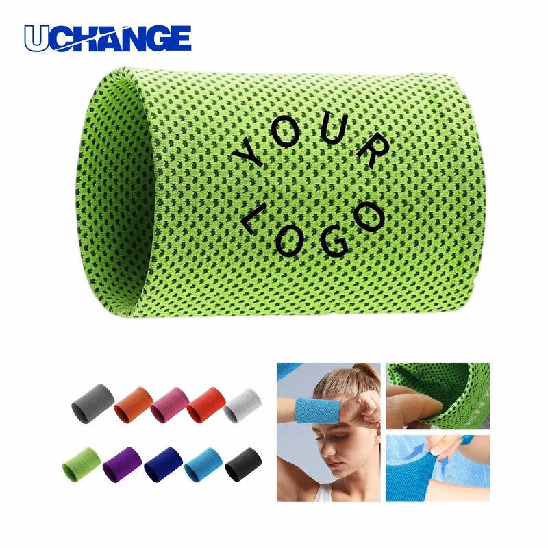Sweat-Absorbing Polyester Sports Wristband Band for Training