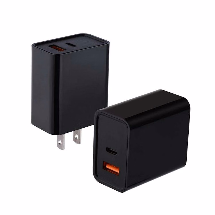 2-Port USB-C Wall Charger - Black