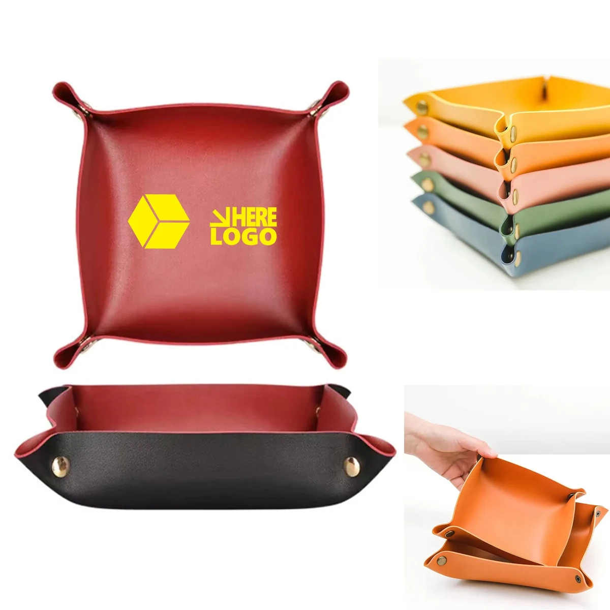 Storage Leather Tray 1