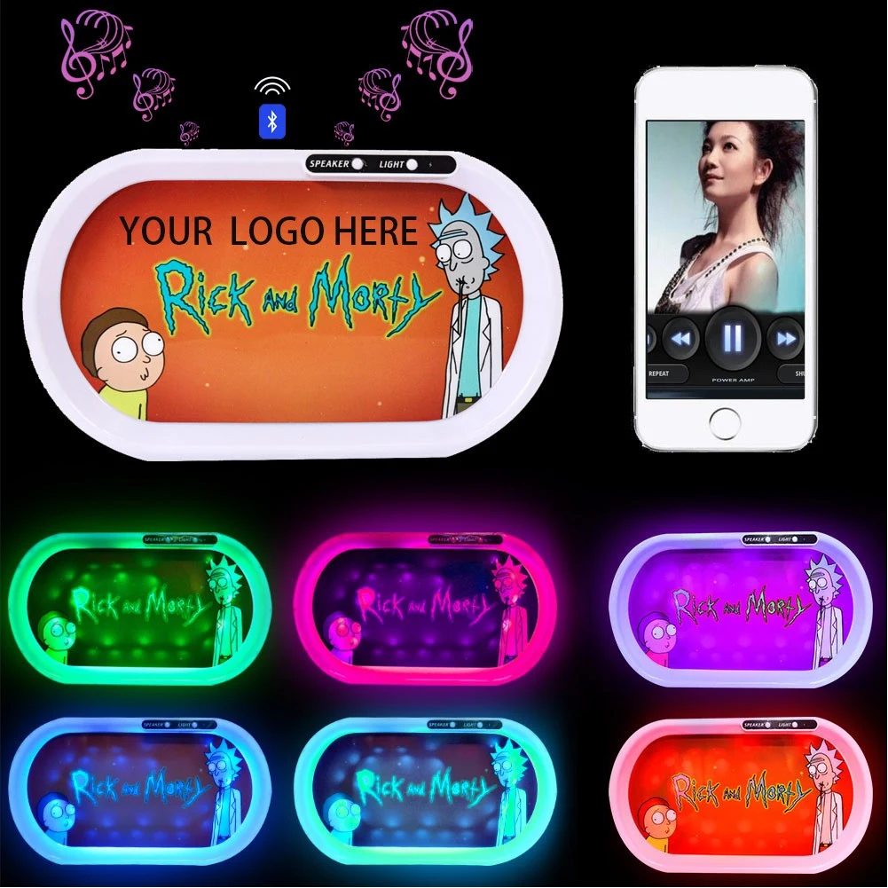 Bluetooth Speaker LED Rolling Glow Light Up Tray 1