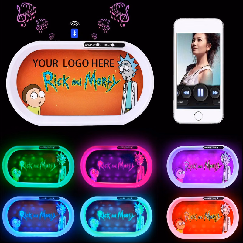 Bluetooth Speaker LED Rolling Glow Light Up Tray
