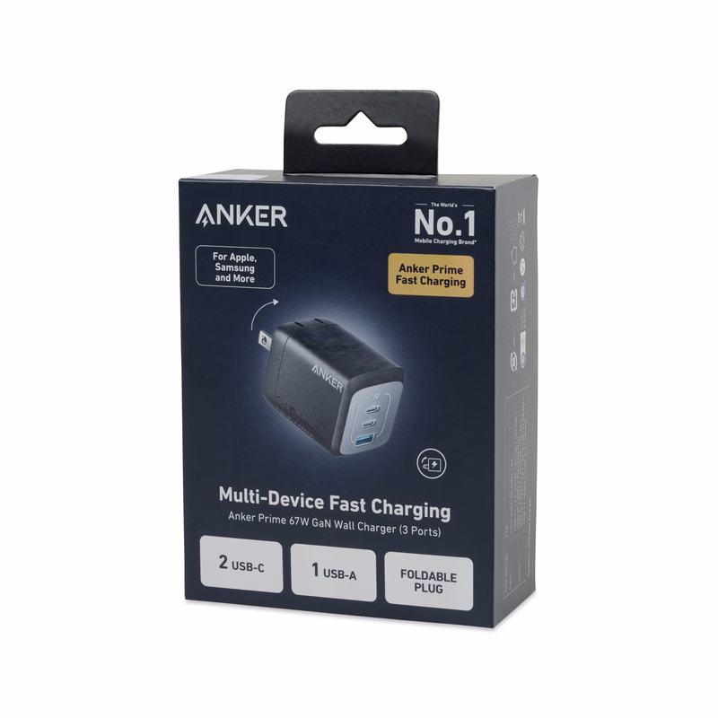 Anker Prime 67W GaN Wall Charger (3 Ports)