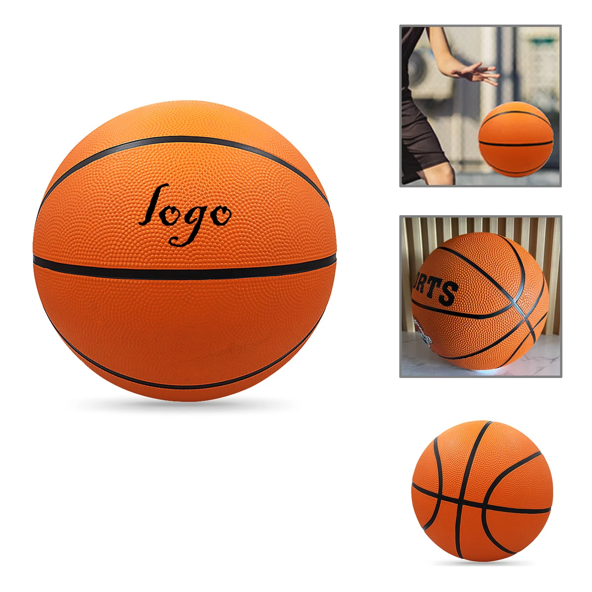 MOQ30 Custom Rubber Basketballs in Assorted Sizes 1