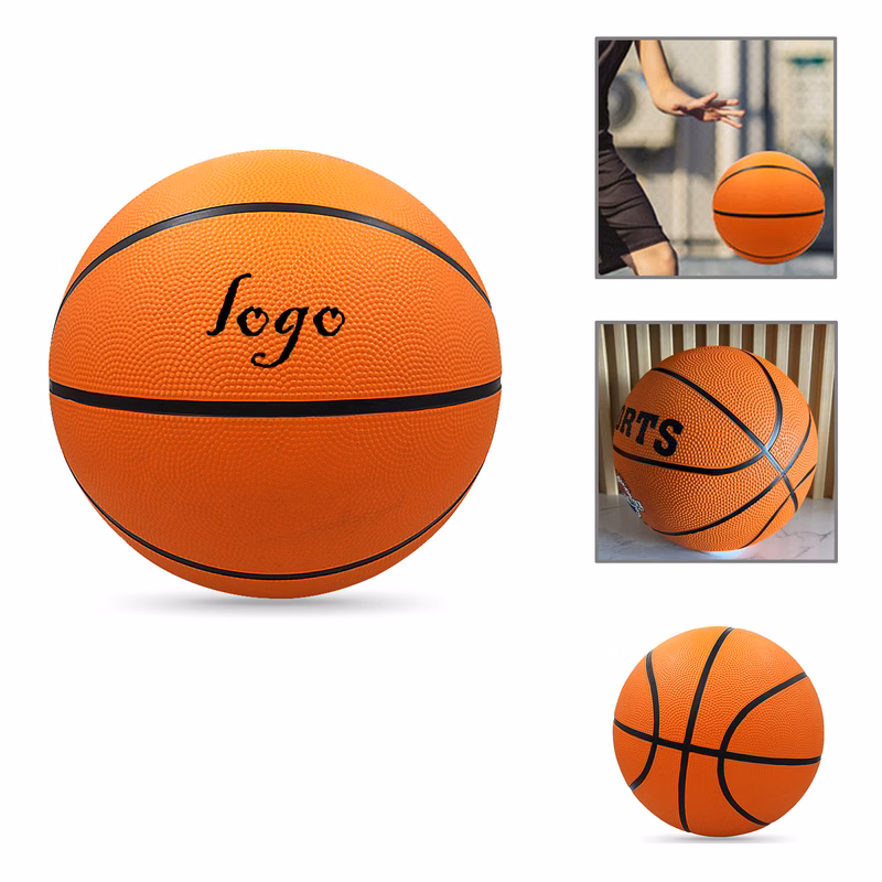 MOQ30 Custom Rubber Basketballs in Assorted Sizes