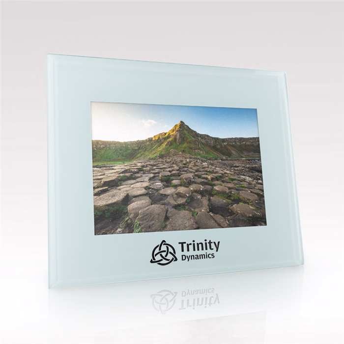 White Glass Photo Frame