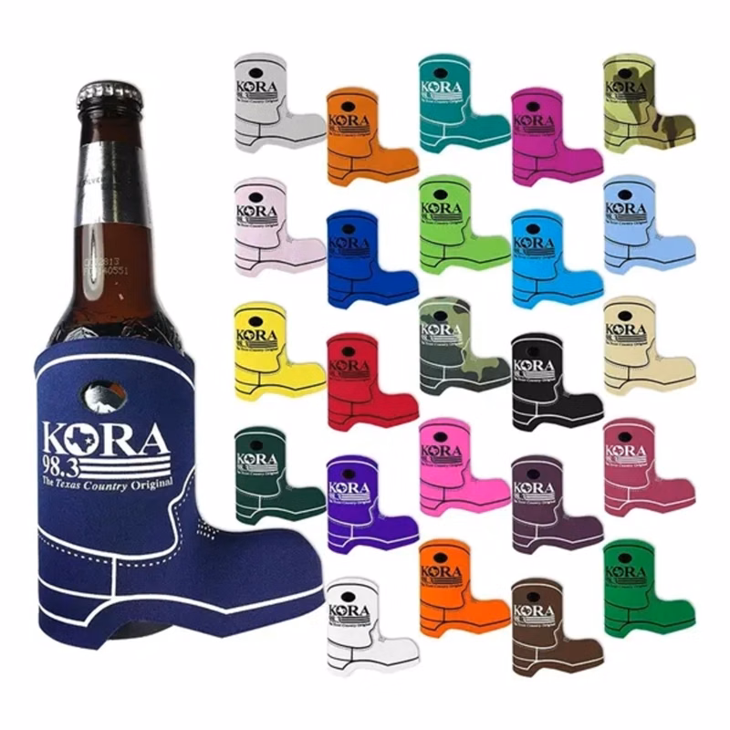 Boot Shaped Neoprene 12oz Can Cooler Sleeve