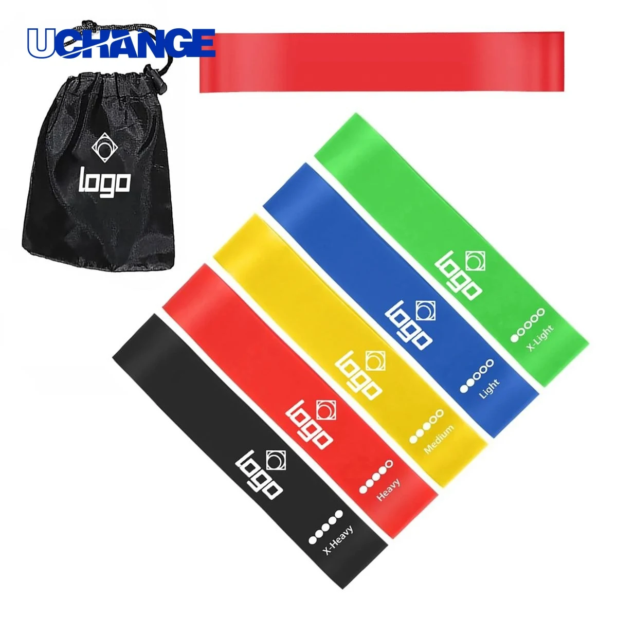 Fitness Resistance Loop Exercise Bands Set with Bag 1