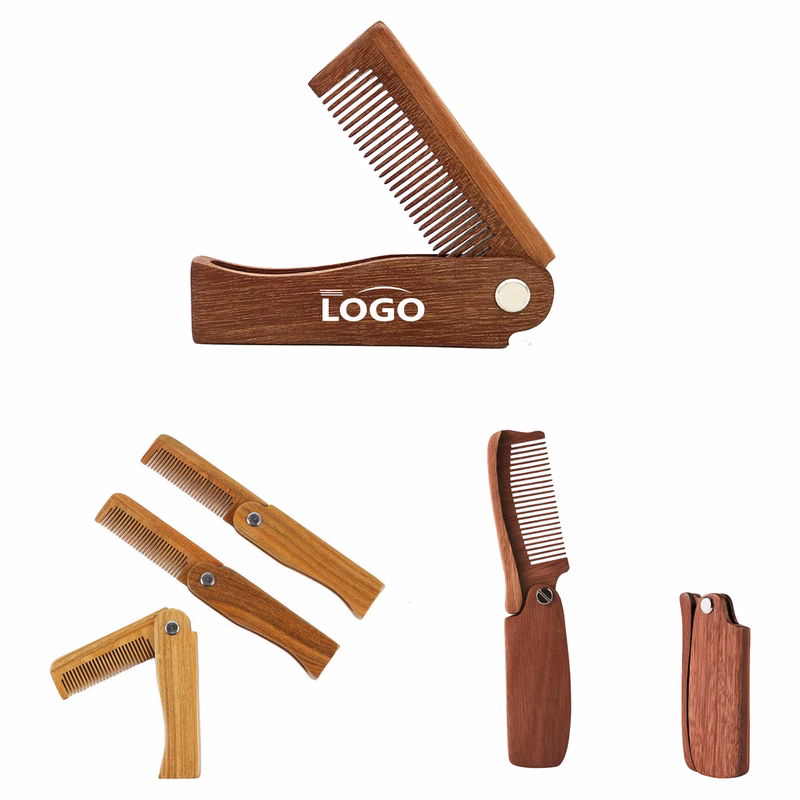 Natural Sandalwood Anti Static Folding Wooden Comb