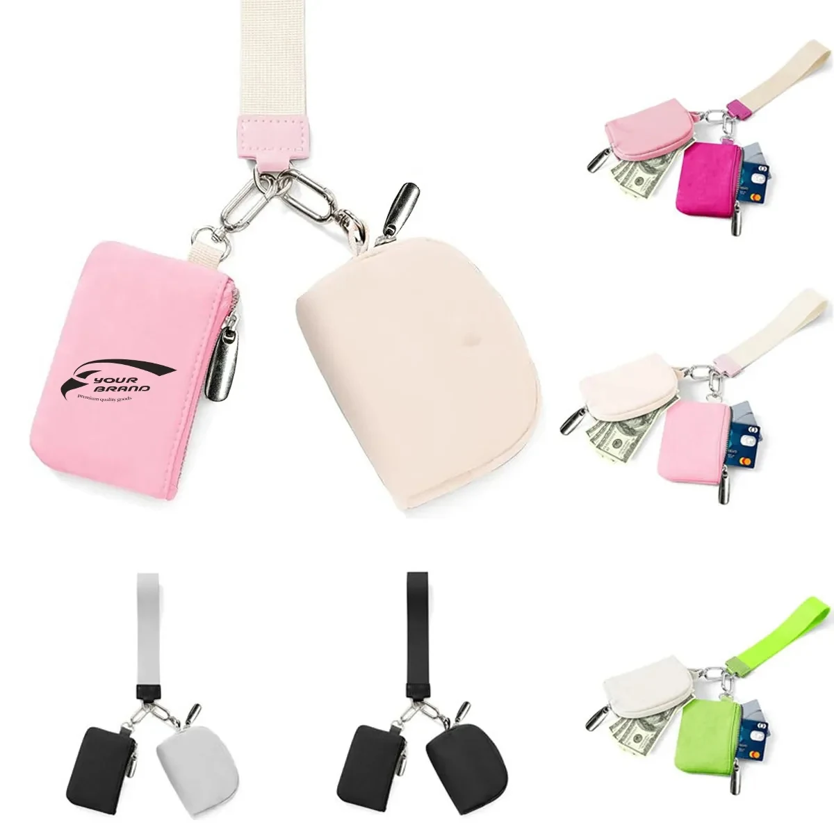 Portable Keychain Wallet Women Detachable Mini Zipper 1