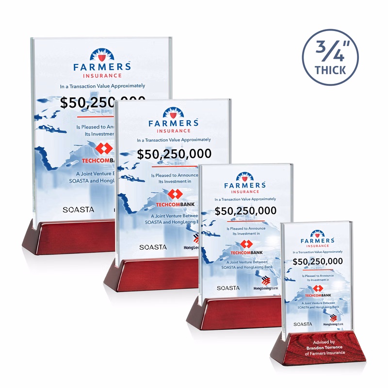 Walkerton VividPrint™ Award - Starfire /Rosewood (Vert)