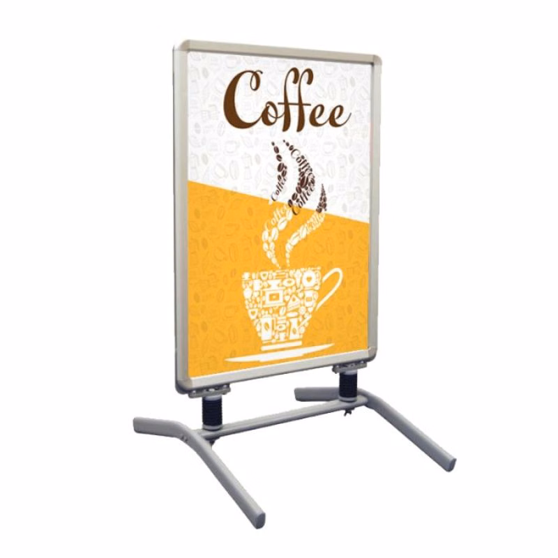 Coffee Pre Printed cafe banner Springster™ L Snap Frame - Design 2