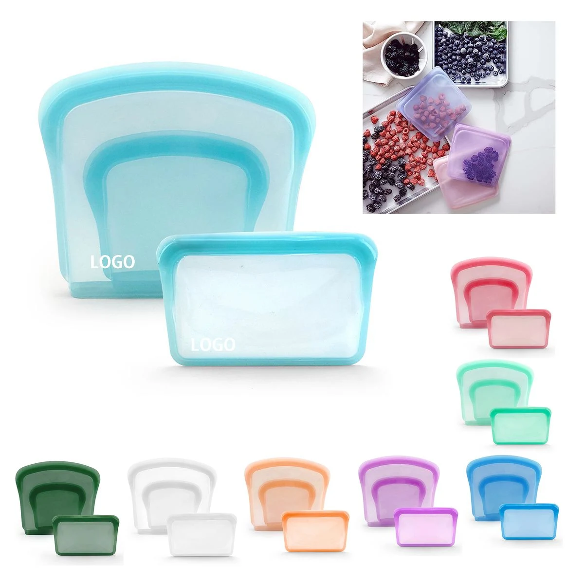 Silicone Reusable Food Storage Sandwich Bag 1