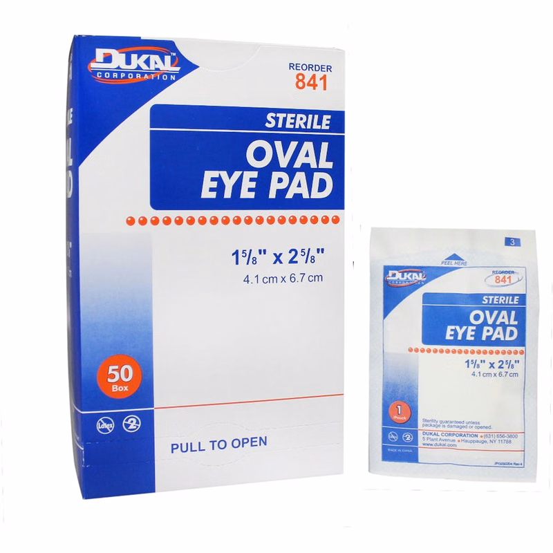 Sterile Oval Eye Pads - 50 Count 1.625" x 2.625"