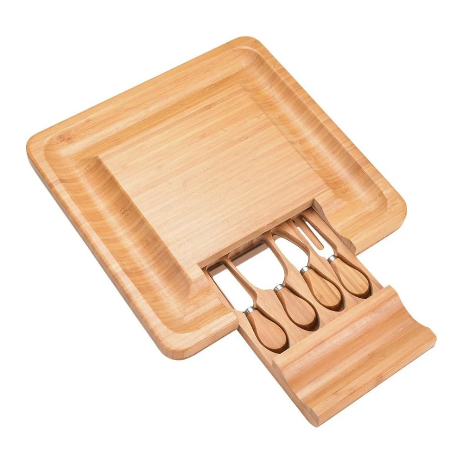 Bamboo and Slate Cheese Board Set 1