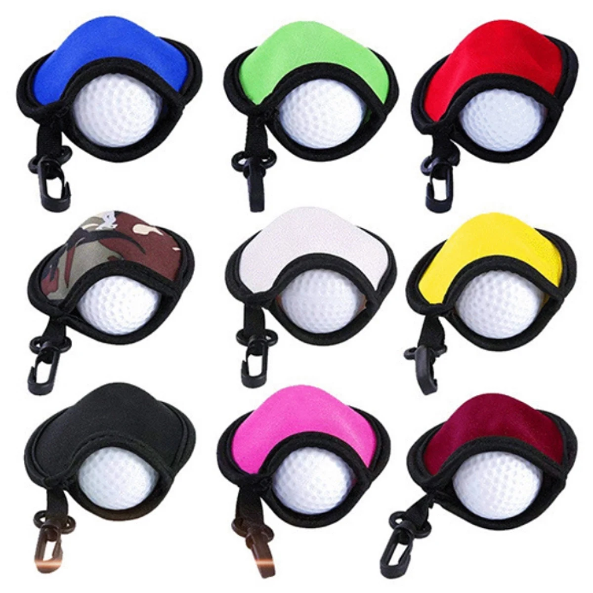 Portable Golf Ball Cleaner Pouch Washer Pocket Bag Holders 1