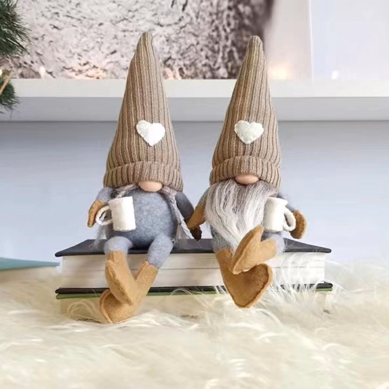Thanksgiving Gnomes Ornaments Handmade Santa Plush Doll
