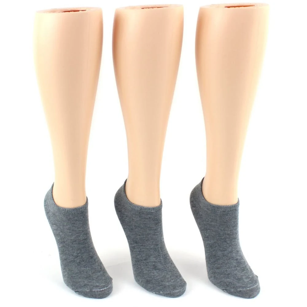 Women's No-Show Socks - Gray Size 9-11 1