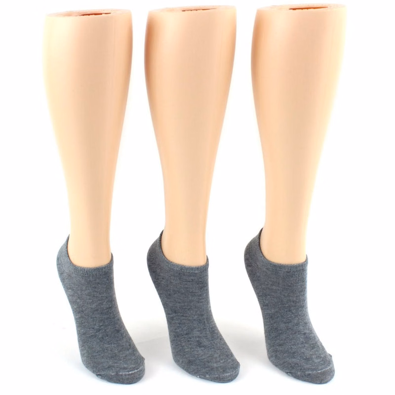 Women's No-Show Socks - Gray Size 9-11