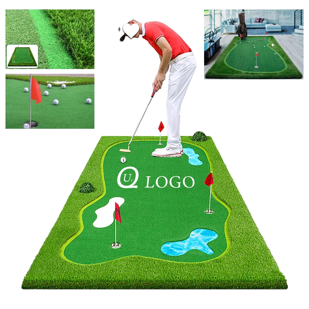 79 X 157 Inch Custom Indoor Putting Green 1