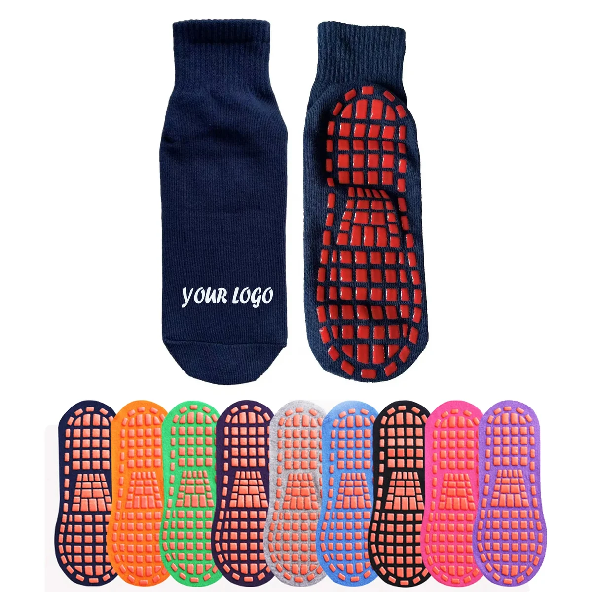 Non Slip Grip Socks with Silicone Tread 1