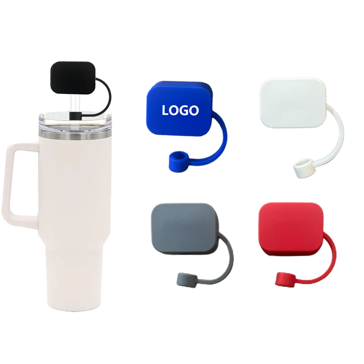 Silicone Straw Topper Cover 1