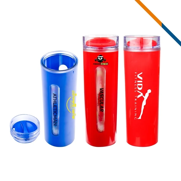 Double Window Tumbler - 14 oz for Commutes, Fitness and Travel 1