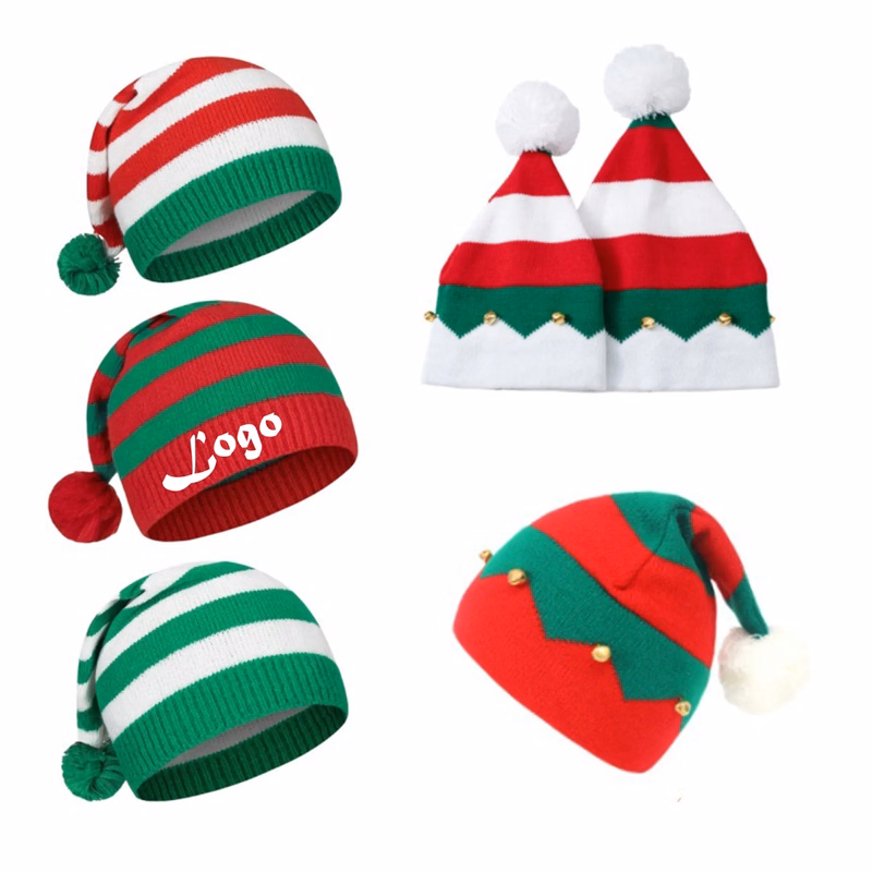 Christmas Beanie Knit Hat Holiday Hat