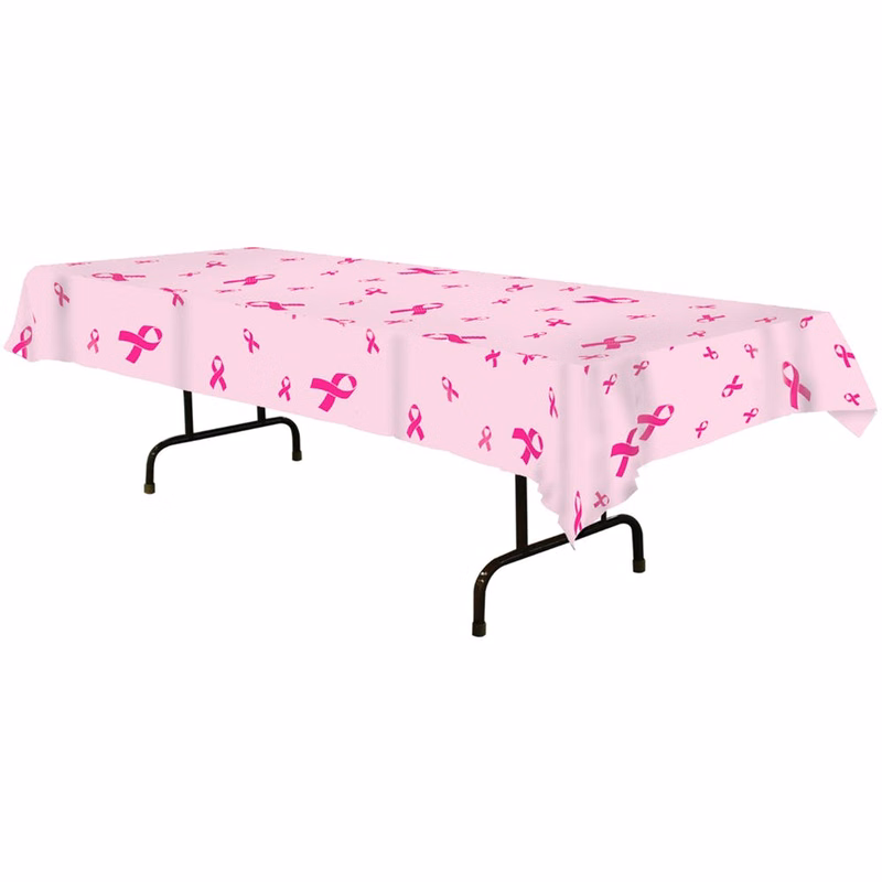 Breast Cancer Awareness Pink Ribbon Table Covers - 54" x 108"