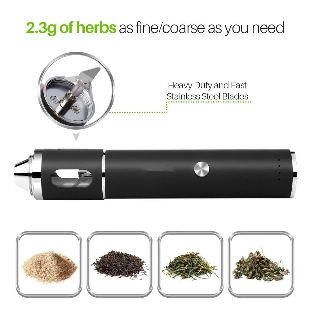 Rechargeable Electric Herb Grinder With Dispenser Window 1