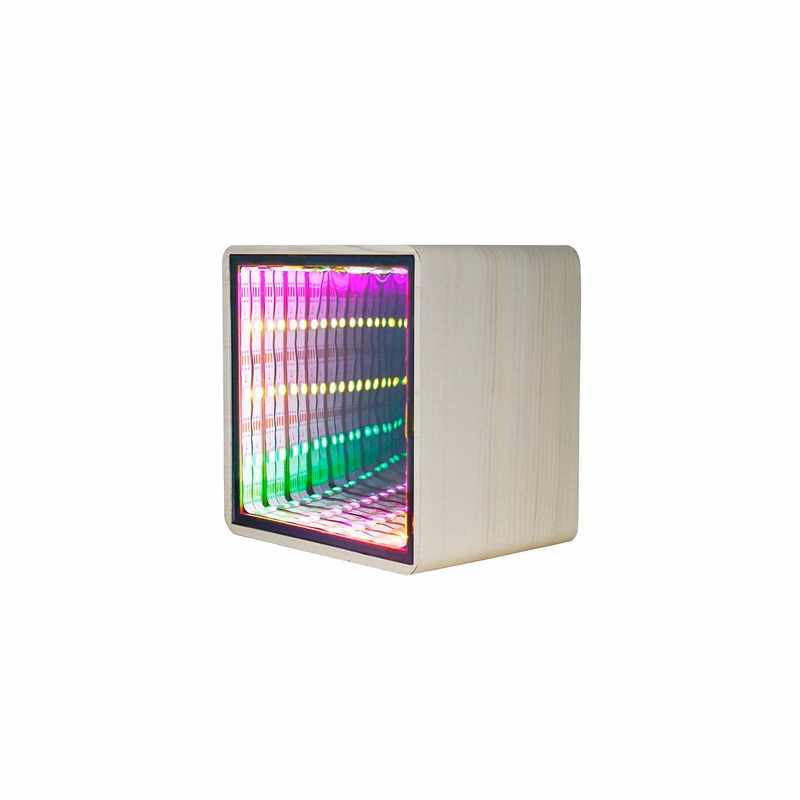 Wood Grain Mirror Light-Up Speaker