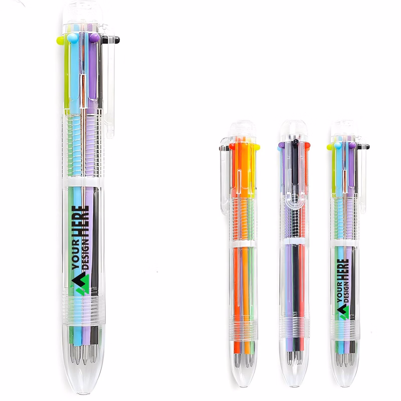 6 In 1 Rainbow Push Ballpoint Pen