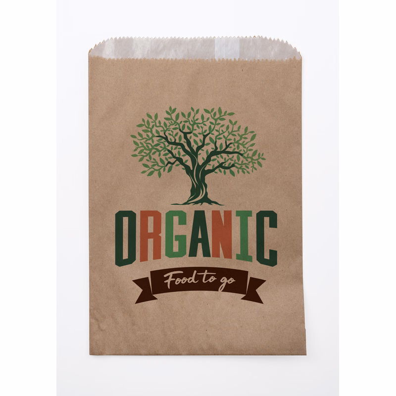 Full Color Natural Food Safe Paper Bags (6.75" x 9.25")
