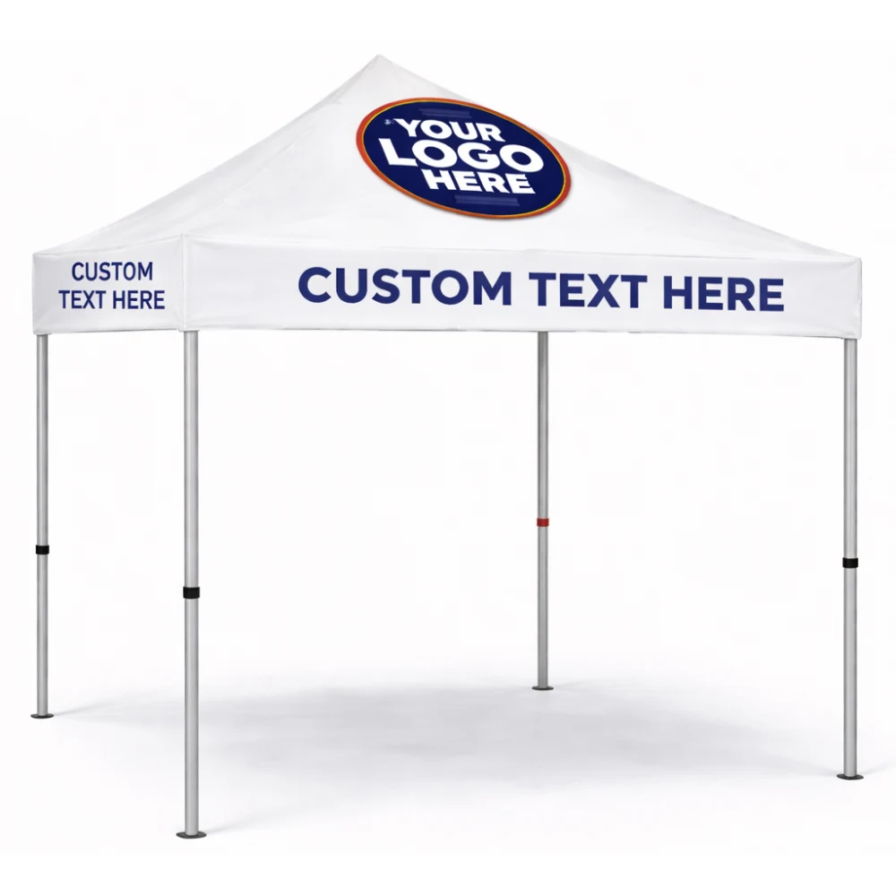 10'X10' White Tent With Logo 1