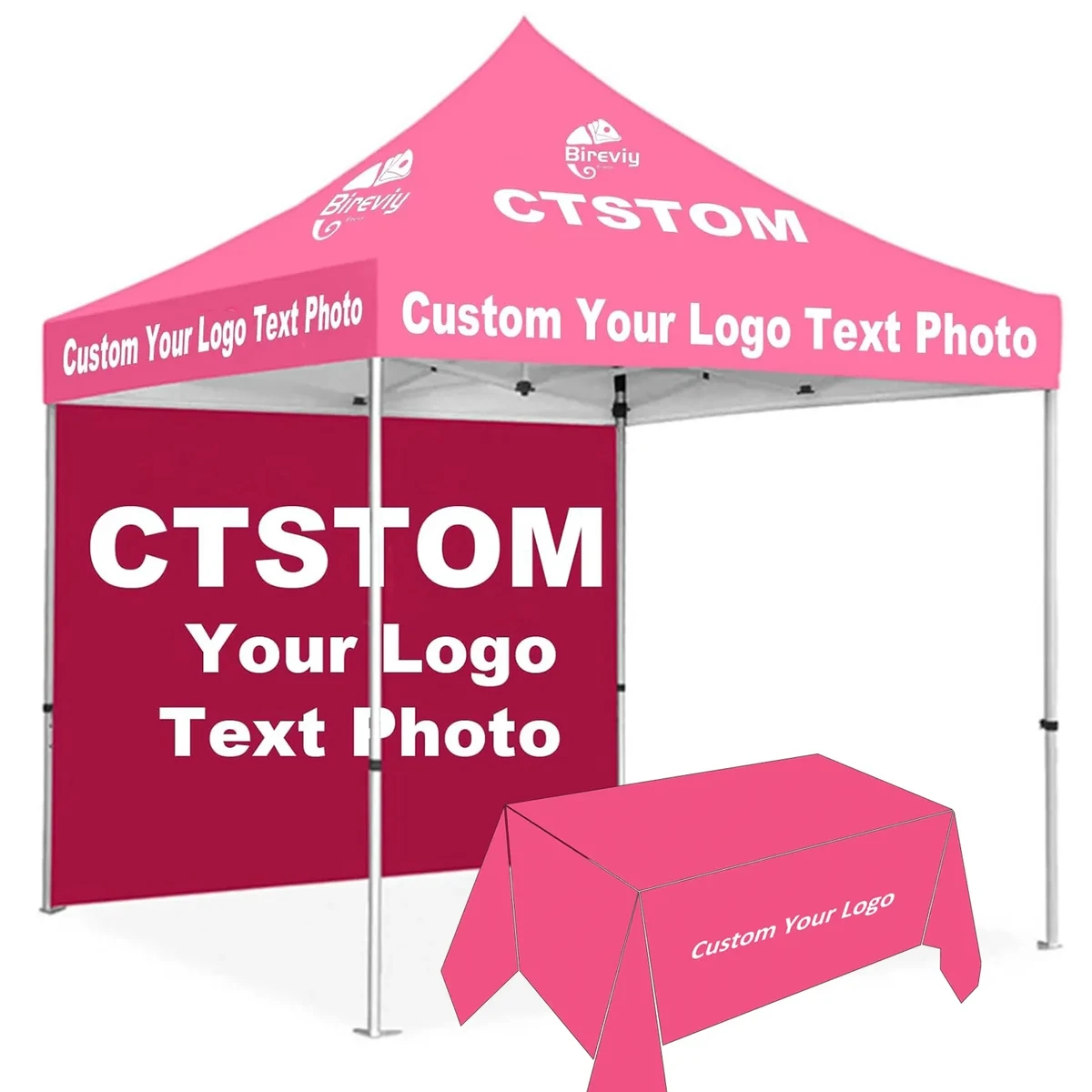 10'x10' Trade Show Canopy Tent with 6ft Table Cover 1