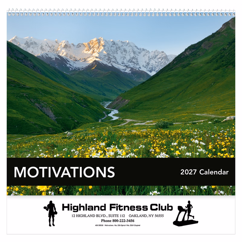 Motivations Wall Calendar: 2027 Spiral Bound