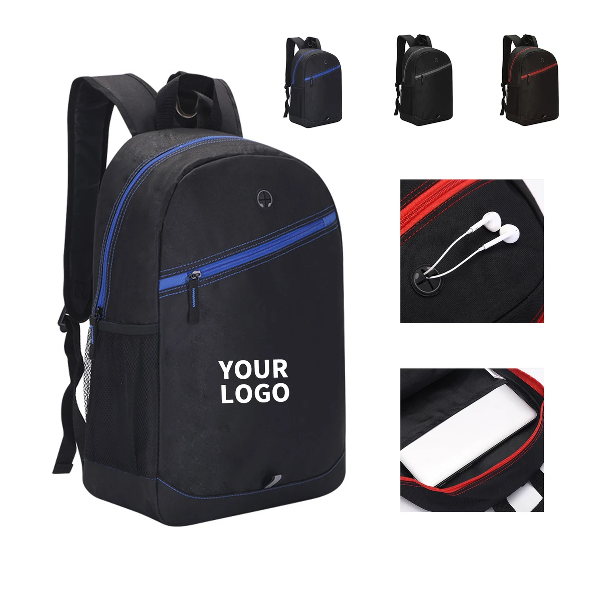 Travel Laptop Backpack 15.6" With Front Zipper Pocket 12" Length X 4" Width X 18" He 1