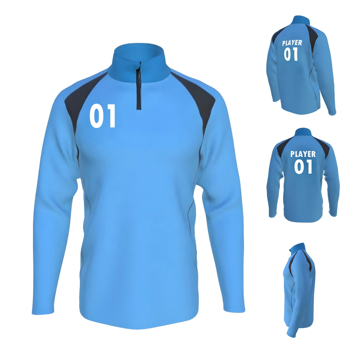 Sublimated Warmup 1/4 Zip Jacket 1