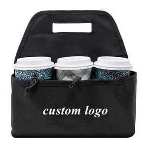 Reusable Coffee Cup Holder - 6 Cup Collapsible Tote Bag 1