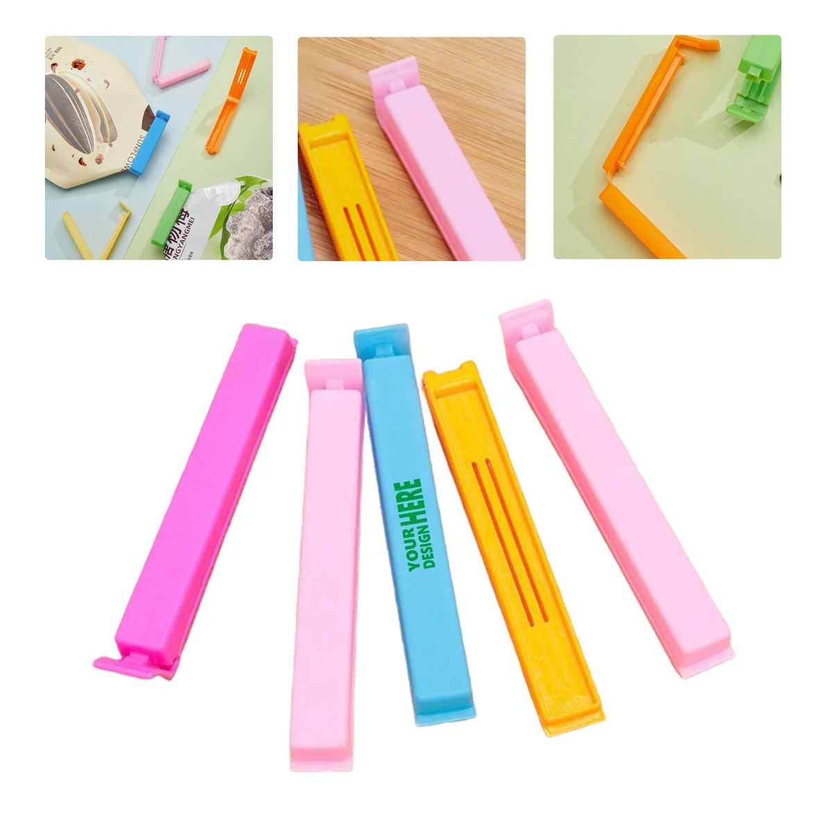MOQ 50 Food Preservation Plastic Clips for Snacks Coffee Tea Bags 1