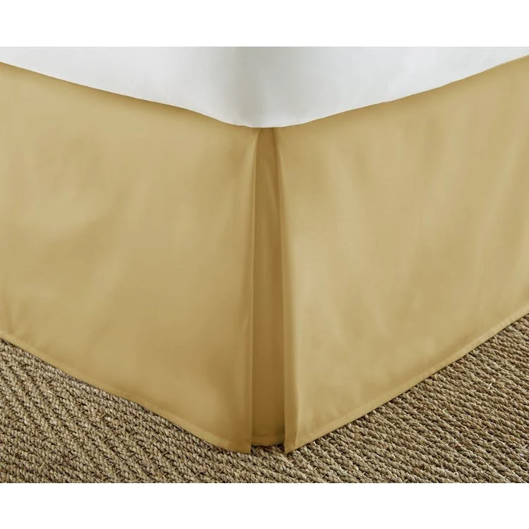Premium Bed Skirts - Gold Cali King Pleated 1