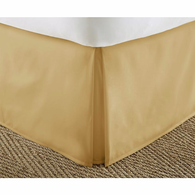 Premium Bed Skirts - Gold Cali King Pleated